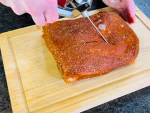 apfelsaft in schweinenacken injizieren