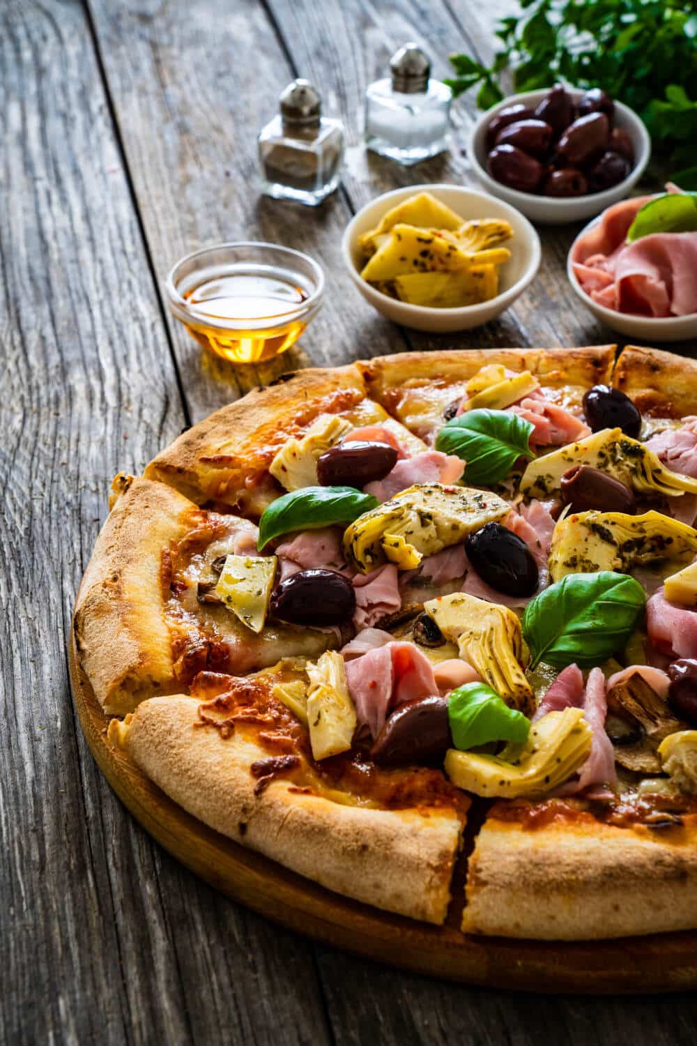 artischockenherzen als pizza belag