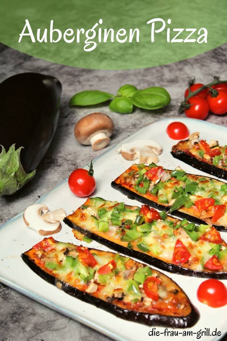 pizza aus aubergine