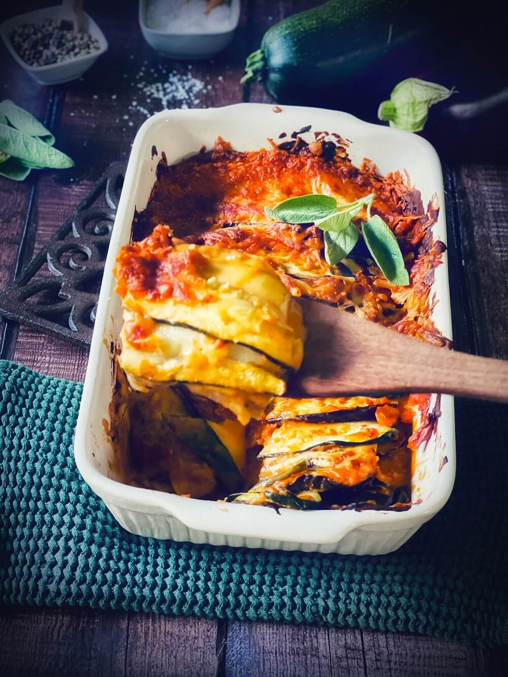 auberginen zucchini auflauf rezept