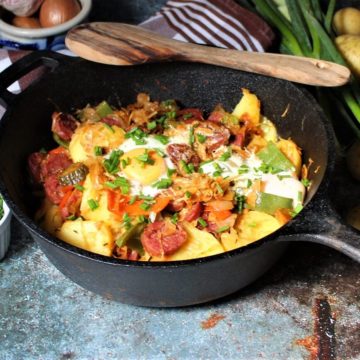 bauernpfanne rezept - die frau am grill