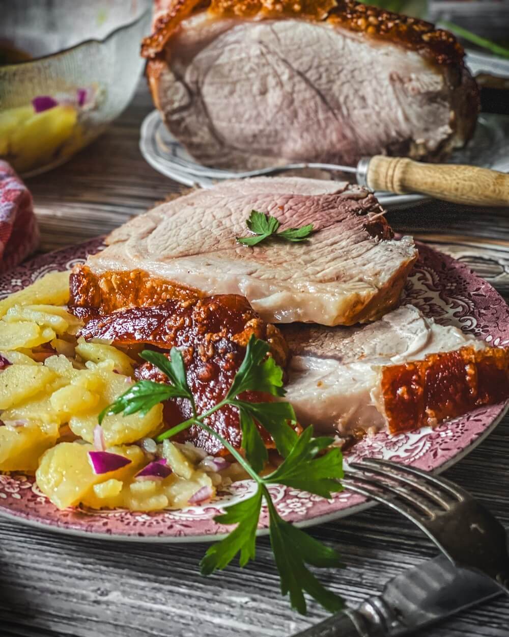 bayerischer schweinebraten mit sosse