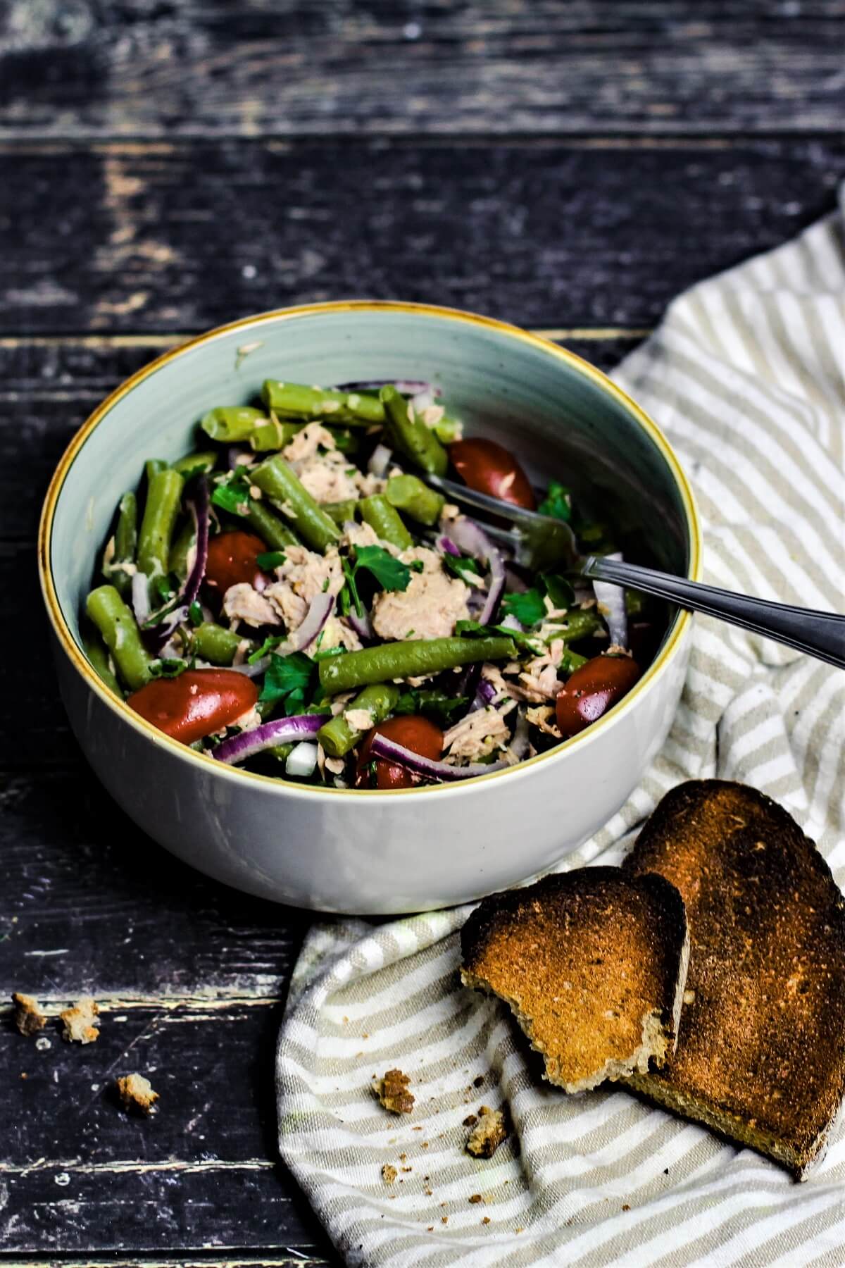 bohnensalat mit fisch
