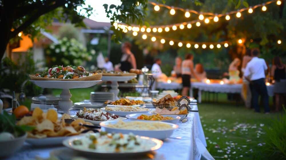 buffet gartenparty