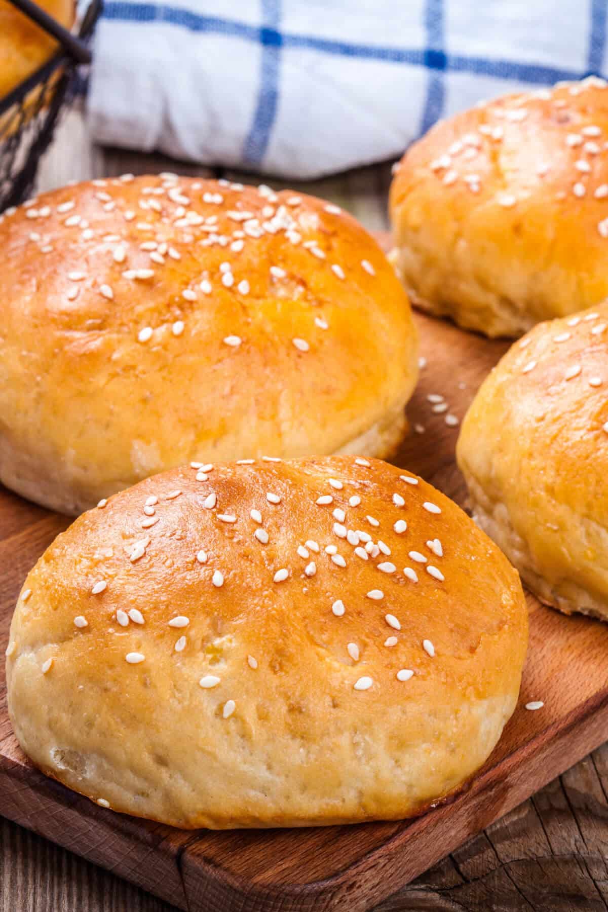 burger buns mit sesam