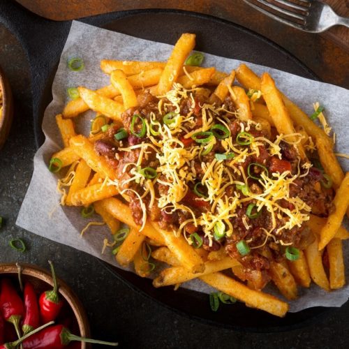 chili cheese fries rezept