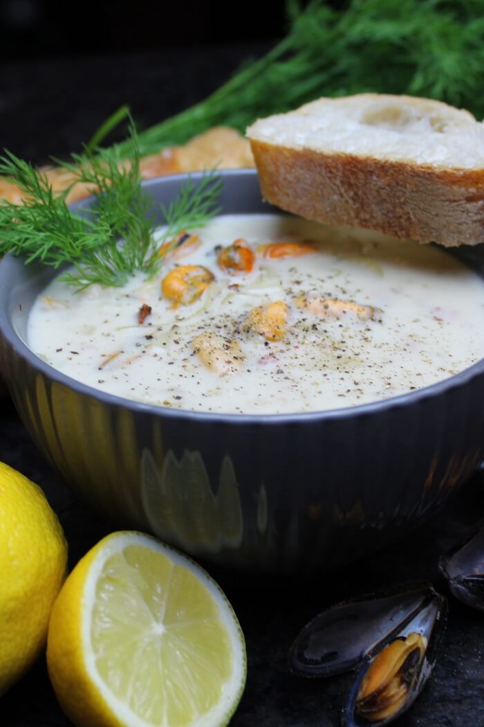 clam suppe rezept - die frau am grill