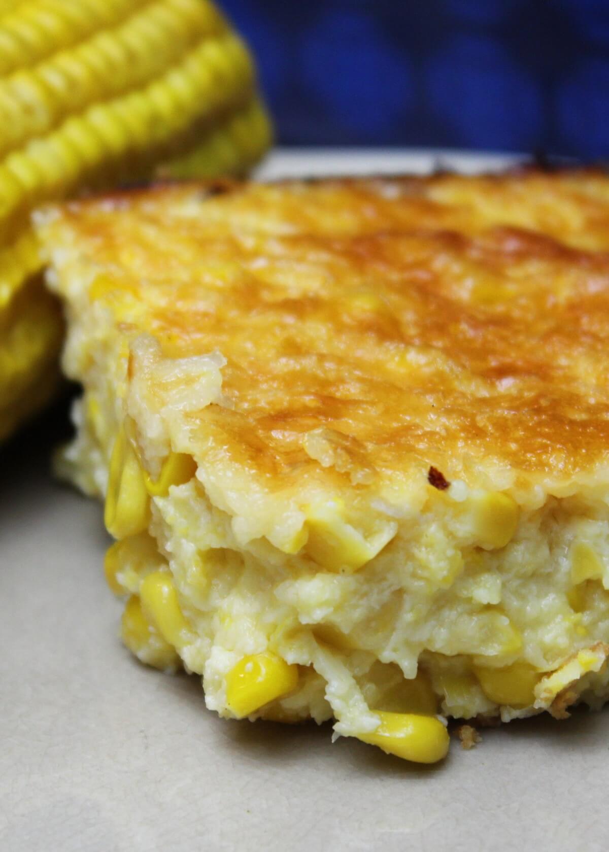 corn pudding angeschnitten