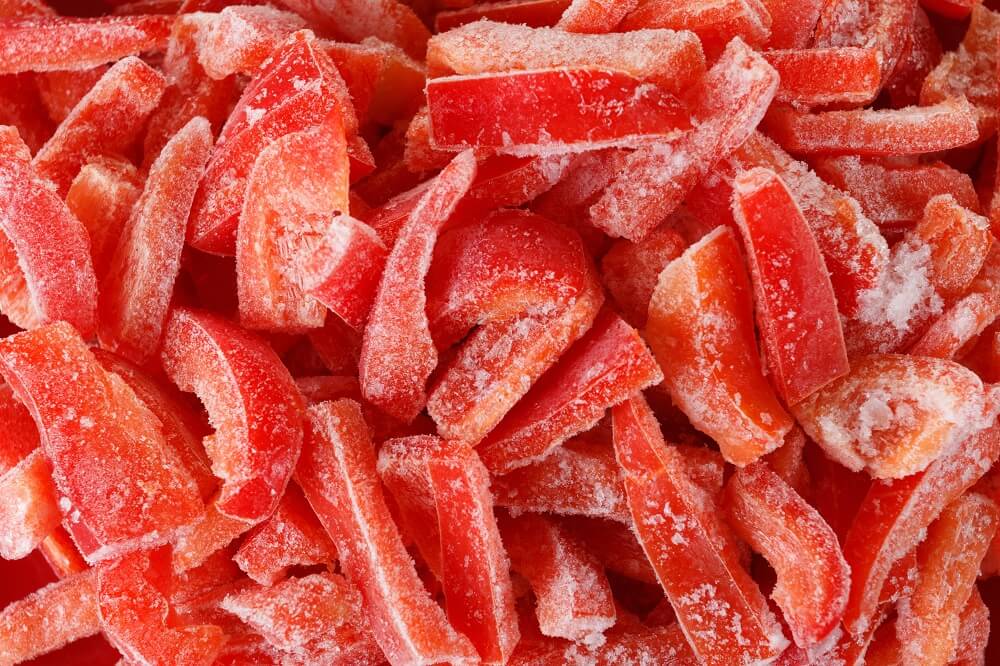 eingefrorene paprika