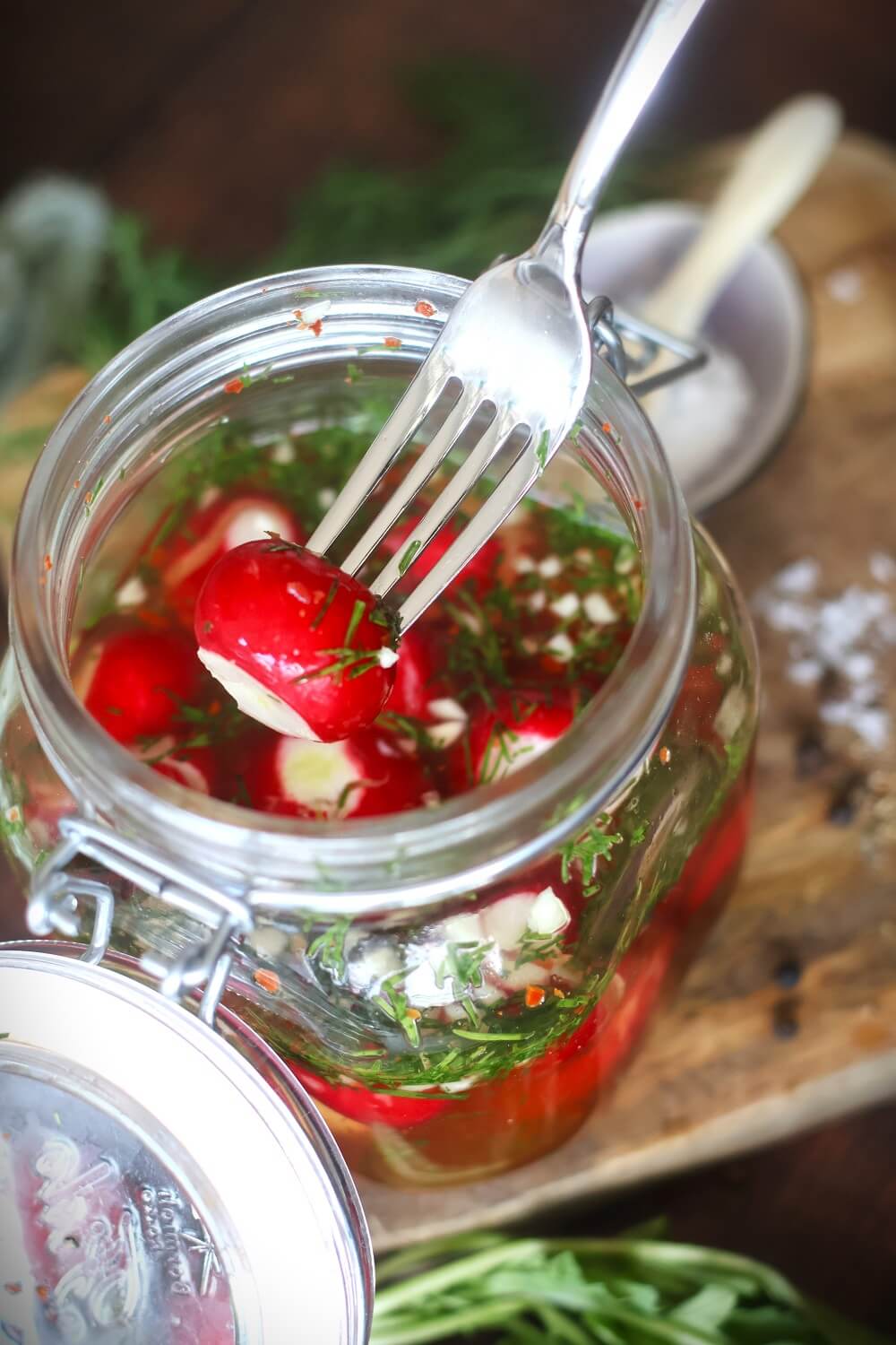 eingelegte radieschen