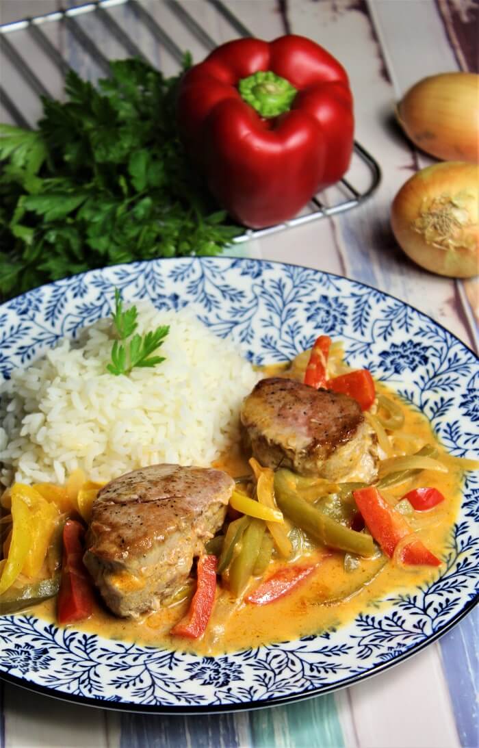 filetpfanne mit reis - die frau am grill