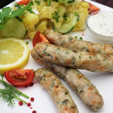 fischbratwurst - rezept - die frau am grill
