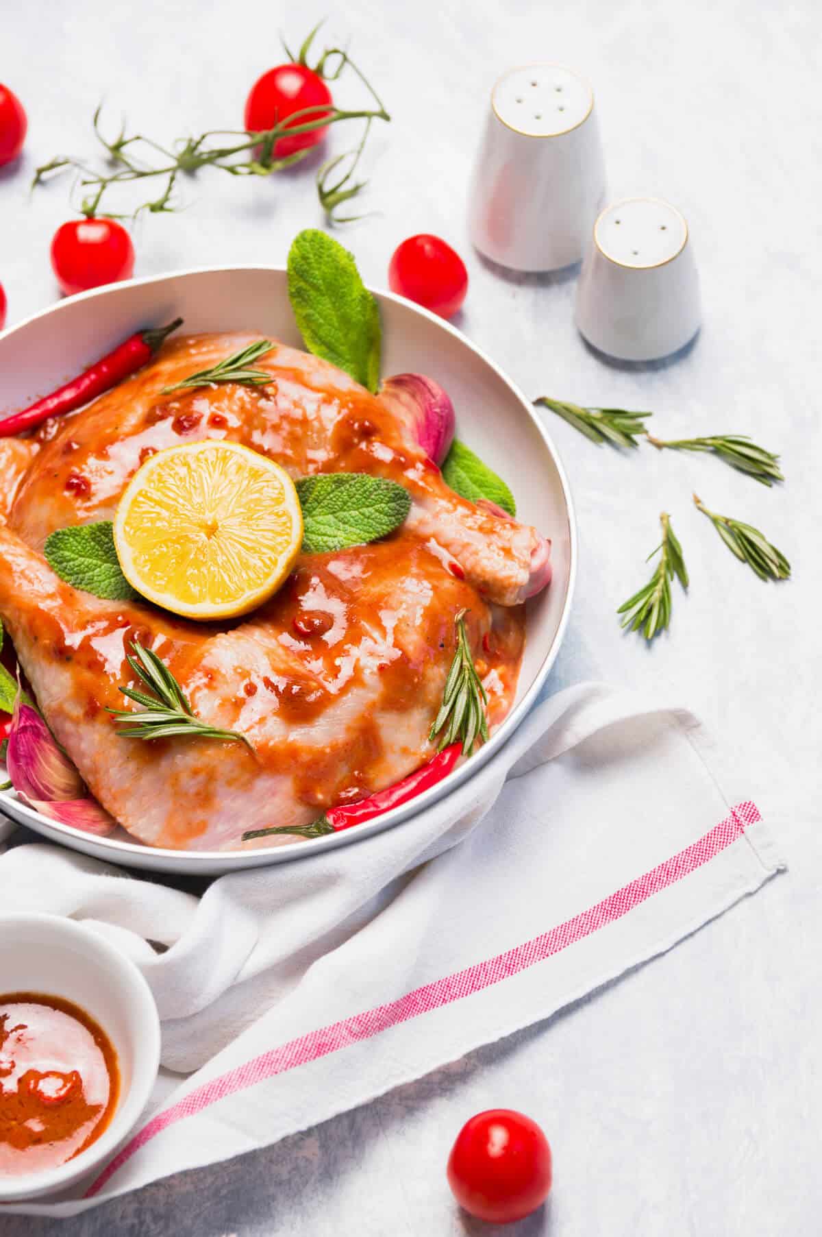 fleisch in marinade