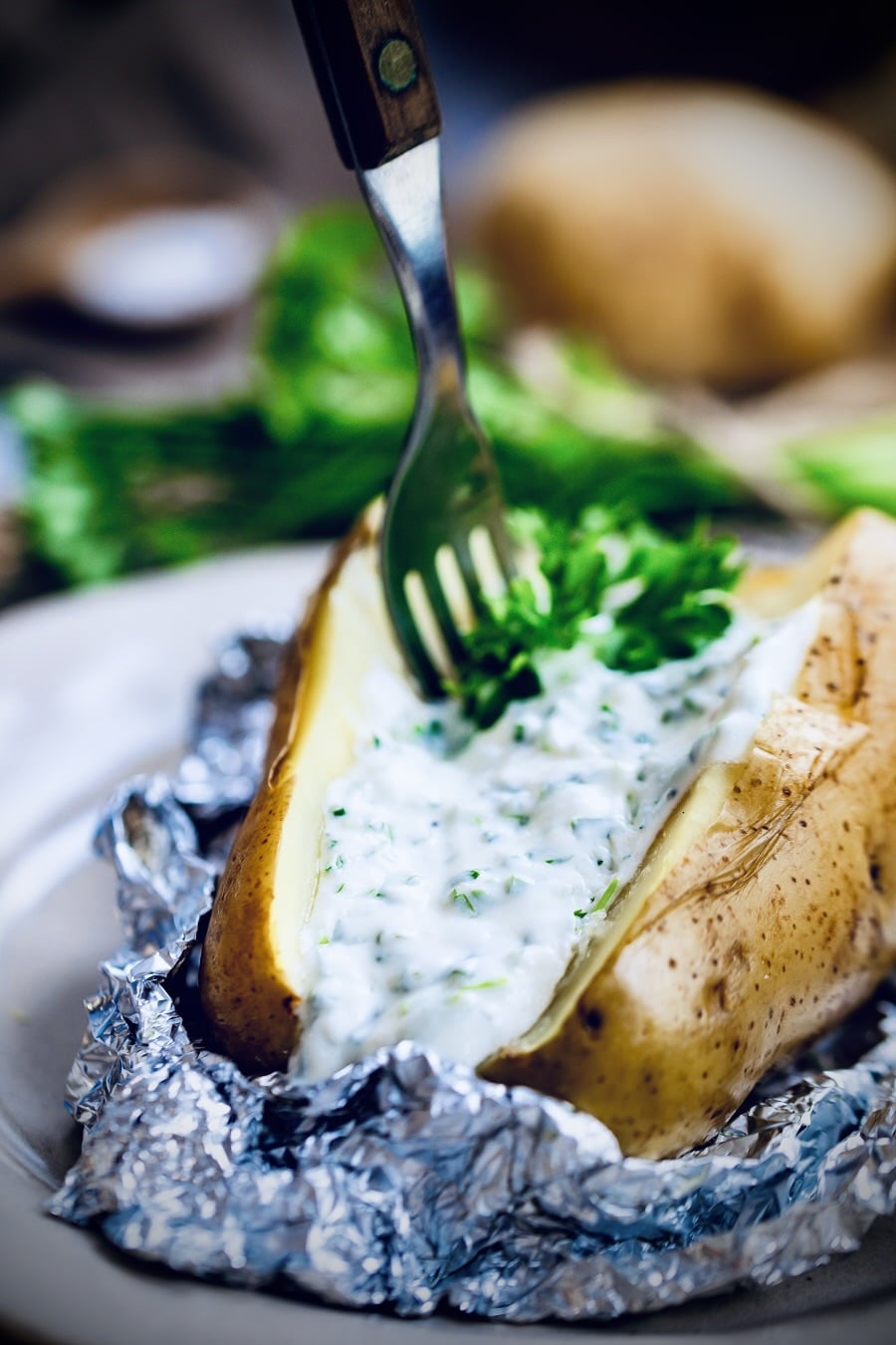 folienkartoffeln mit quark