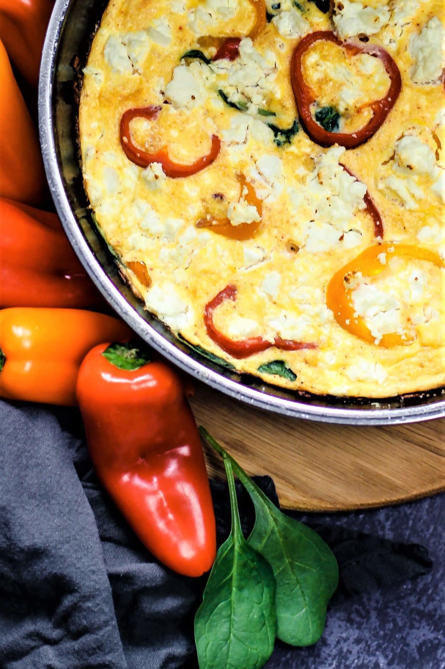 frittata mit paprika gemuese