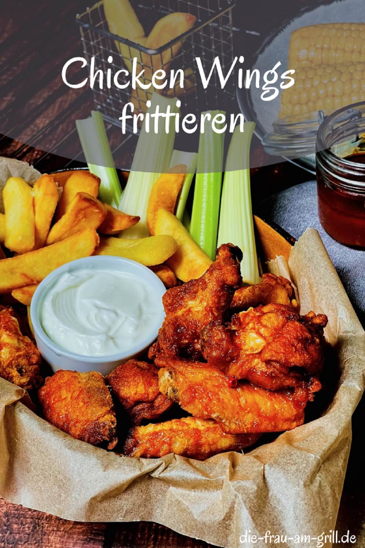 frittierte chicken wings - pin