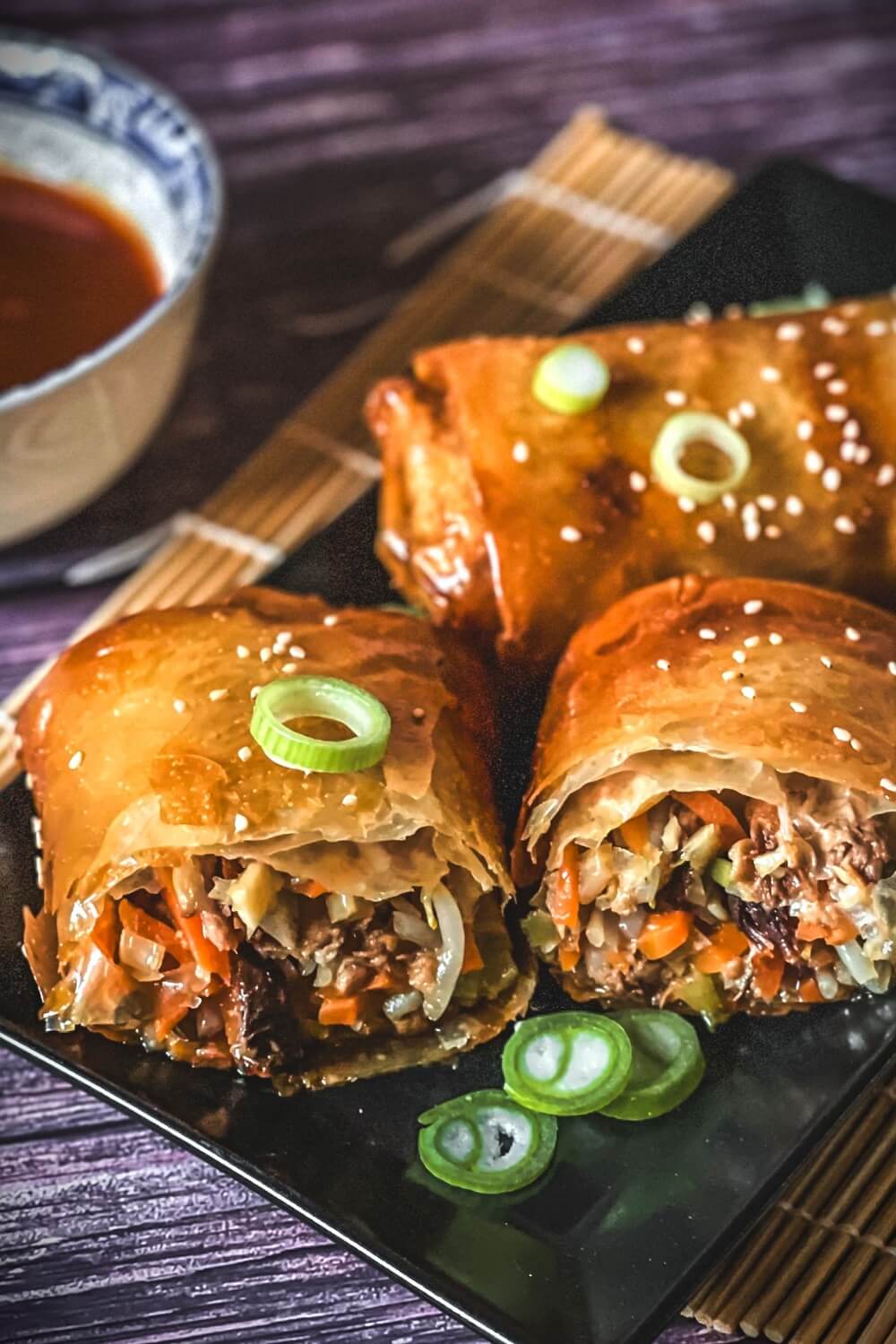 fruehlingsrollen mit pulled pork