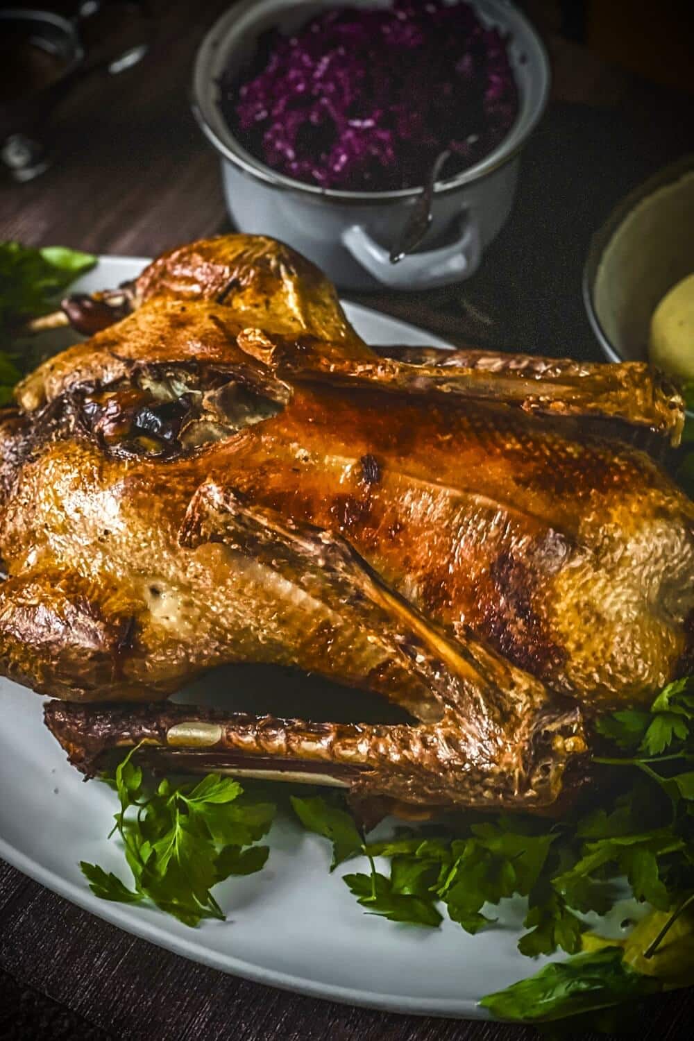 gaensebraten im restaurant