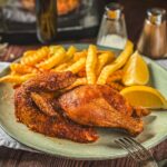 ganzes haehnchen in der heissluftfritteuse
