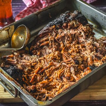 gasgrill pulled pork