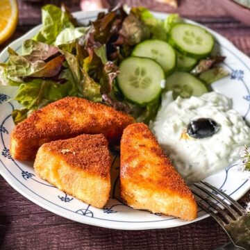 gebackener feta saganaki rezept