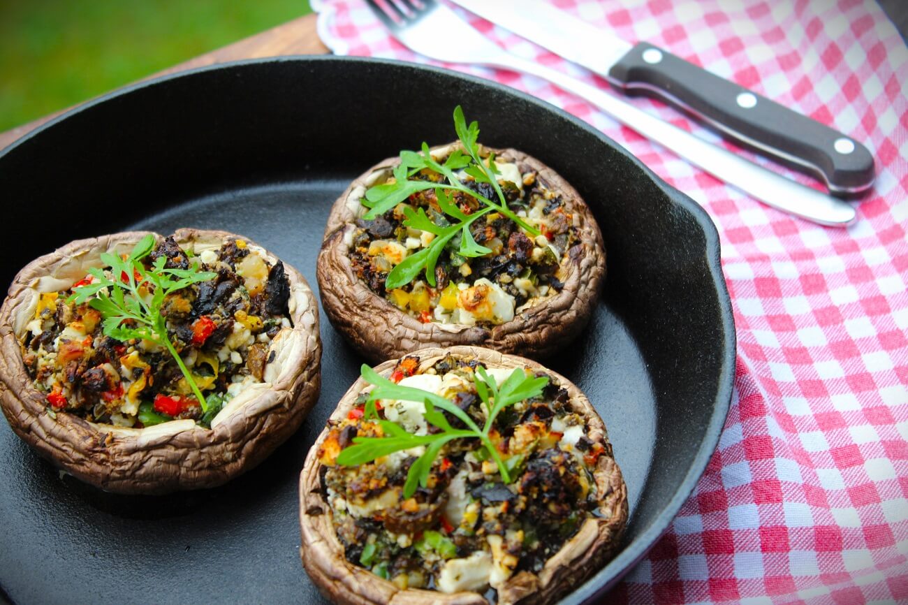 Gefüllte Champignons