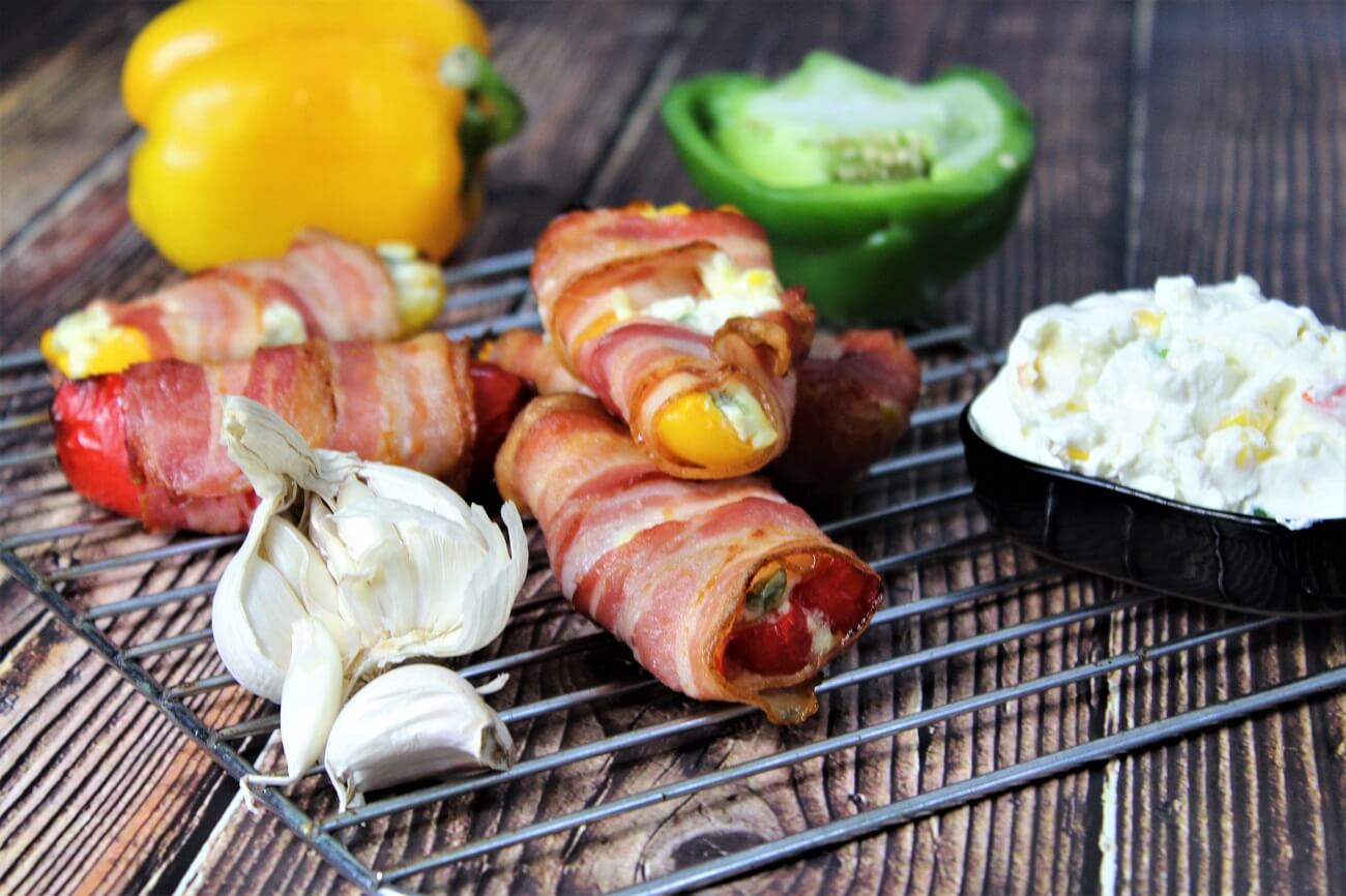 Gefüllte Paprika mit Frischkäse