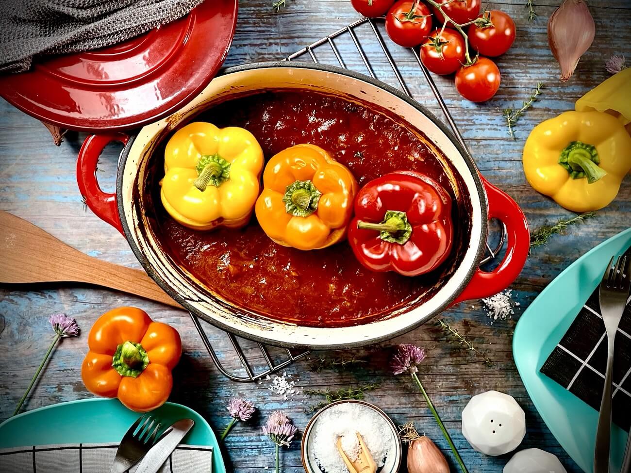 gefuellte paprika rezept