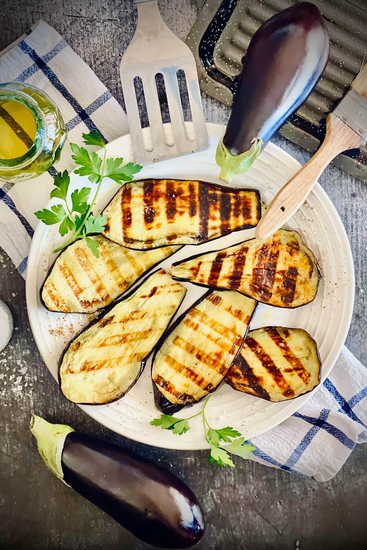 gegrillte auberginen