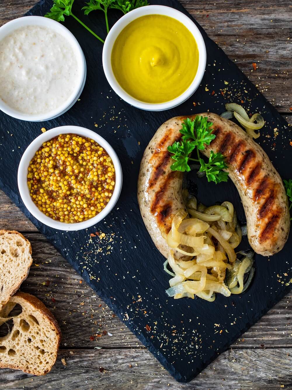 gegrillte bratwurst