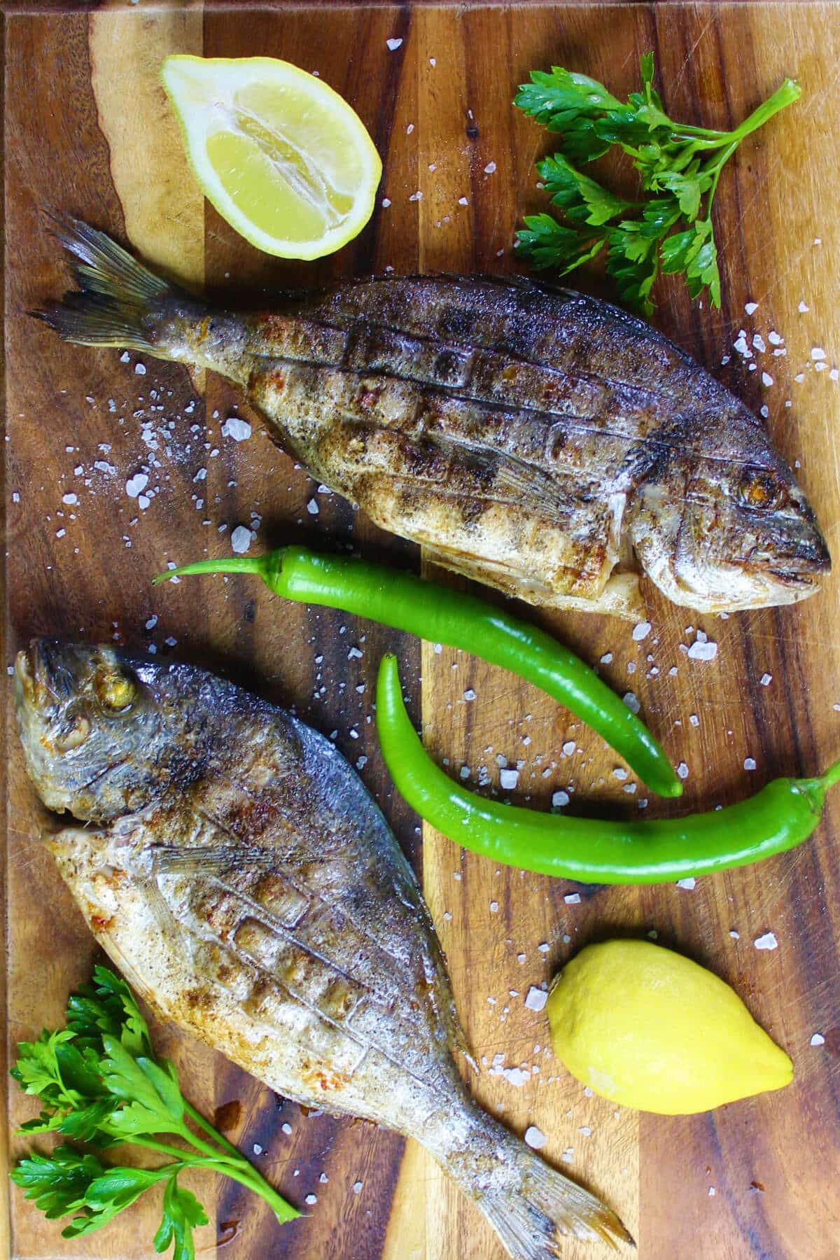 gegrillte doraden