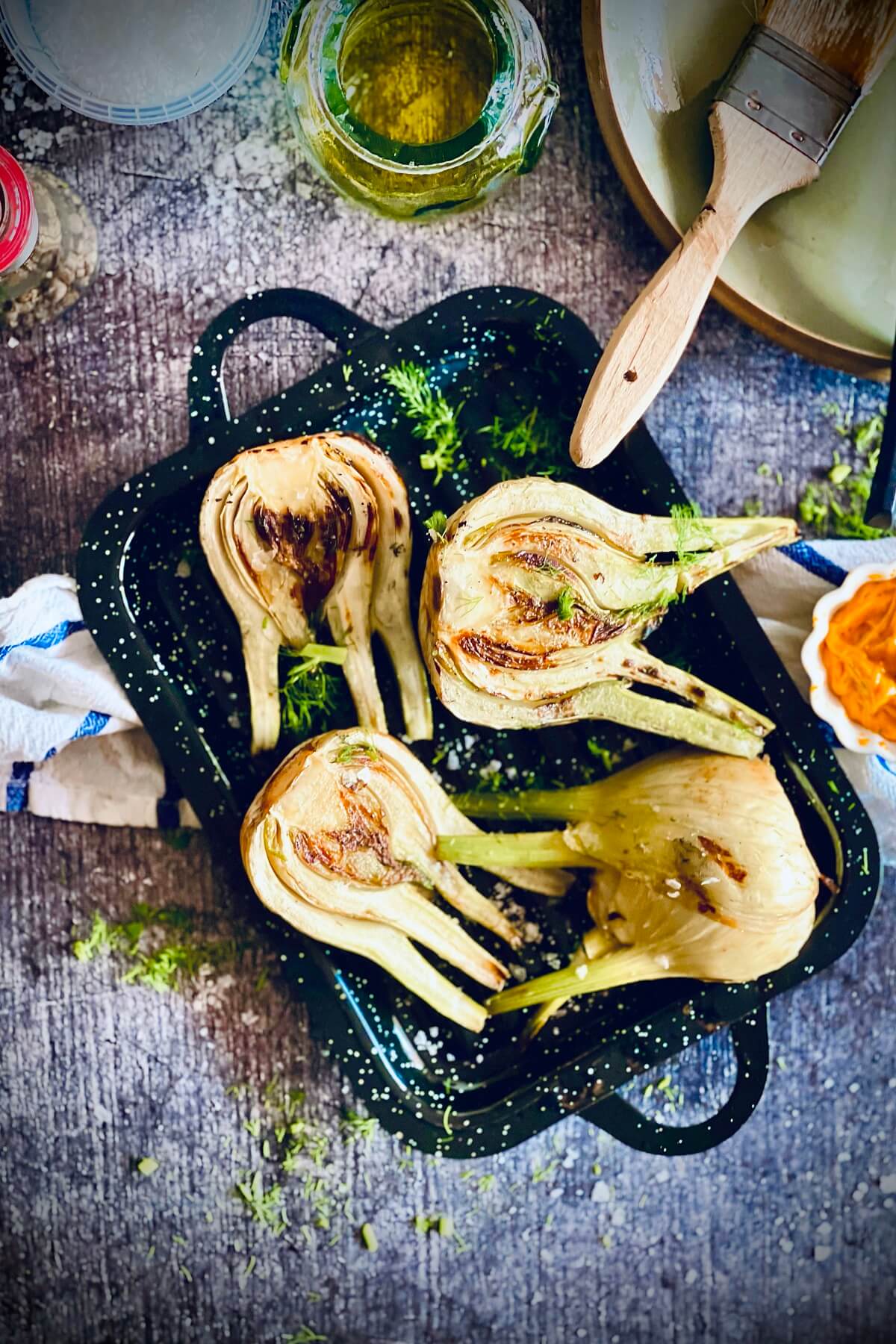 gegrillter fenchel