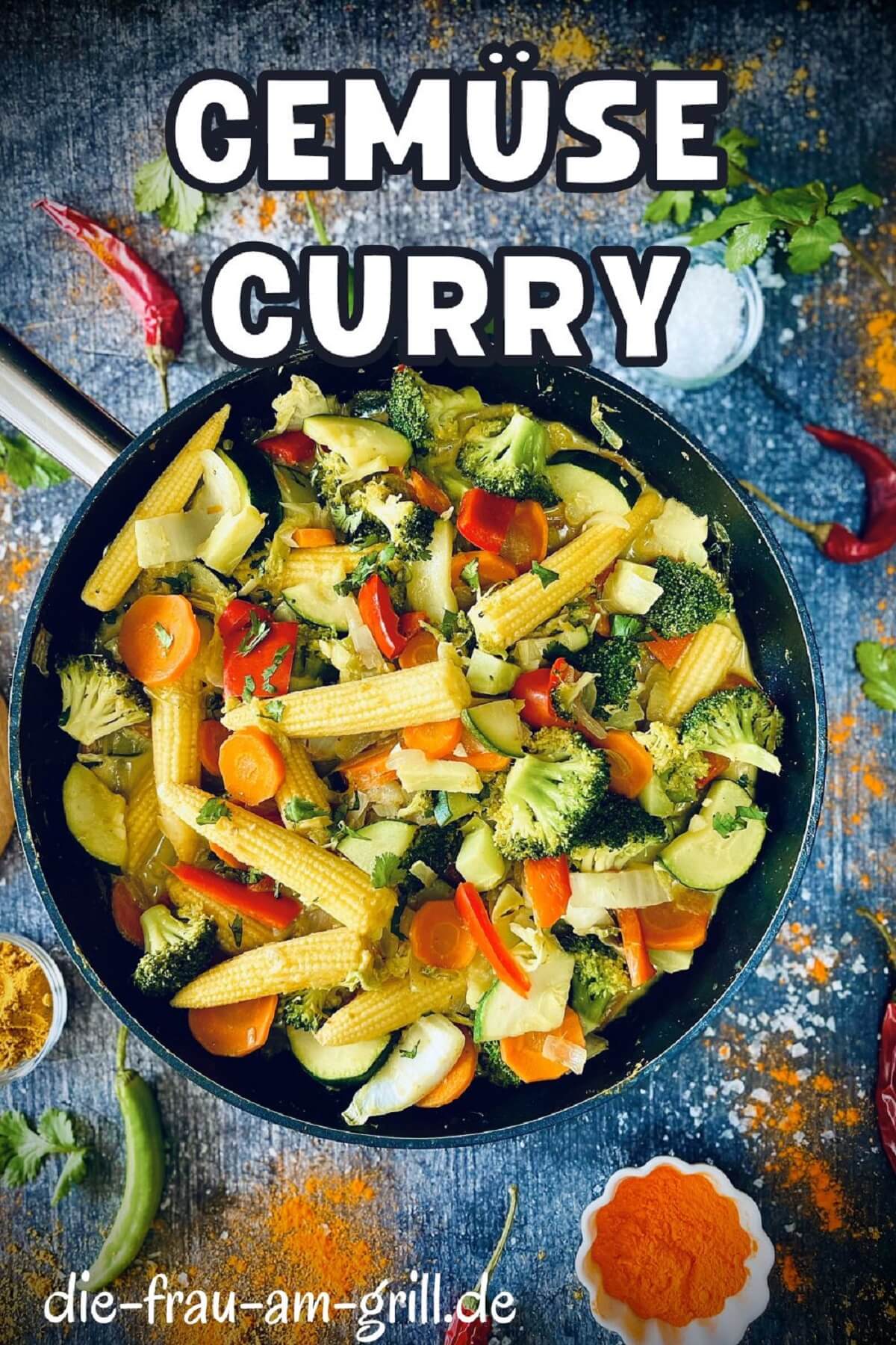 gemuesecurry in pfanne