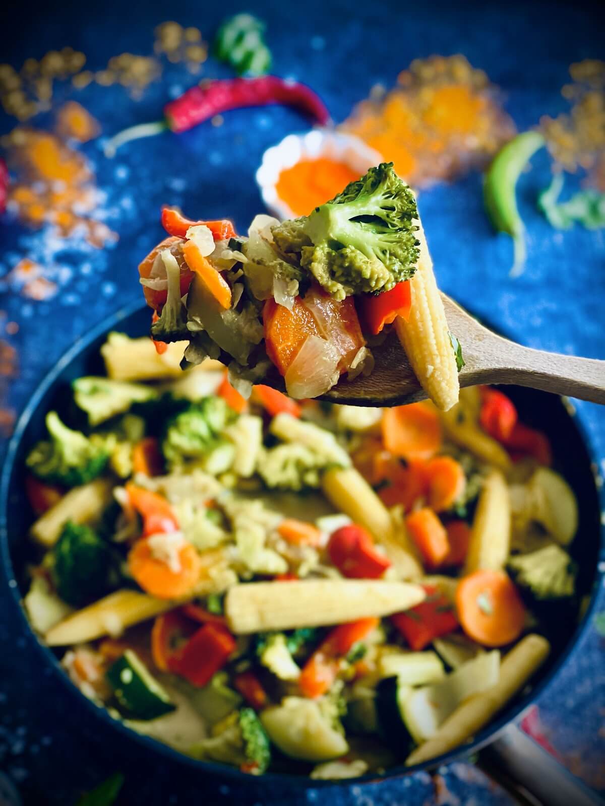 gemuesecurry mit reis