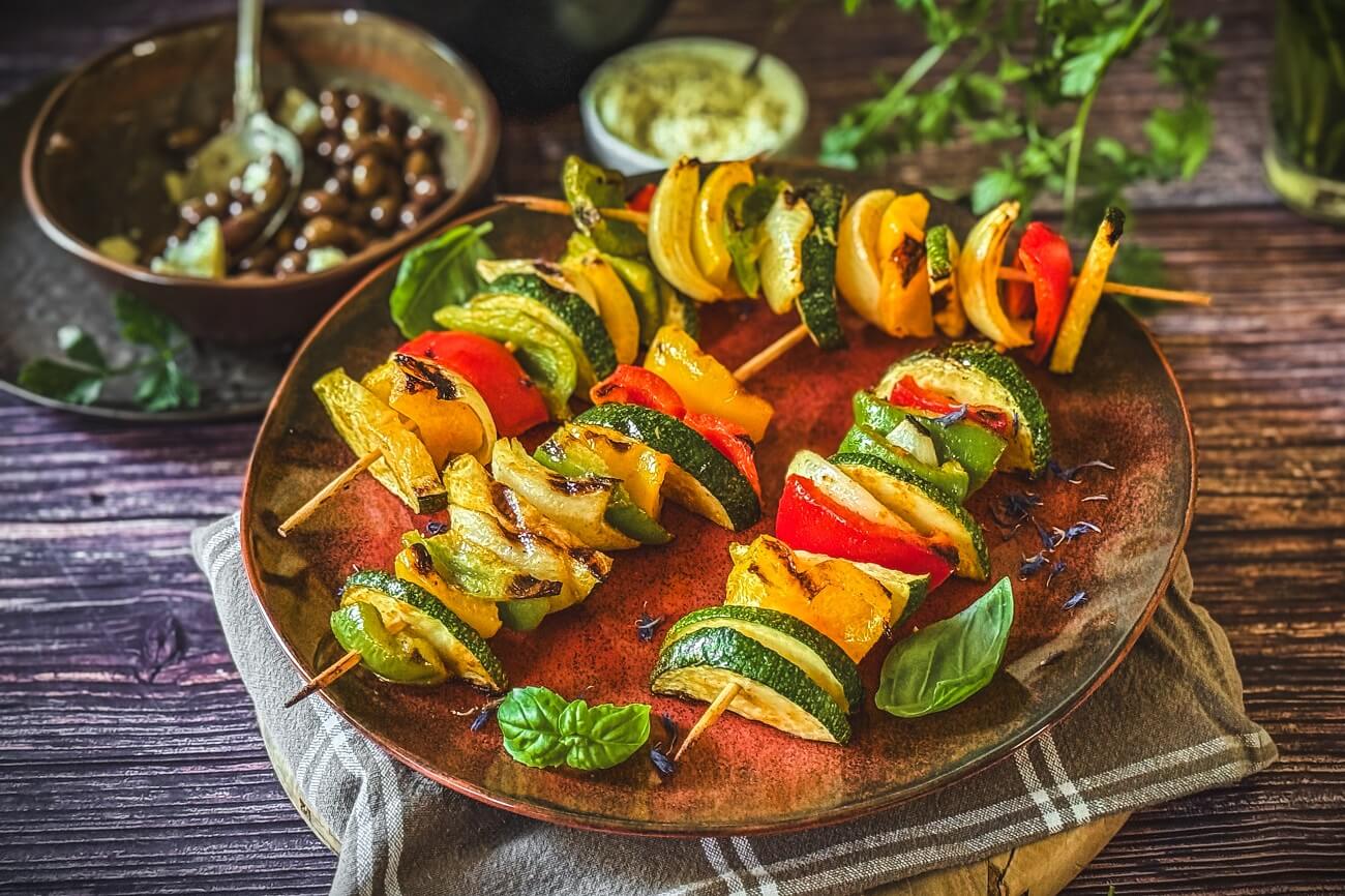 Gemüsespieße Grillen | vegetarische Grillspieße