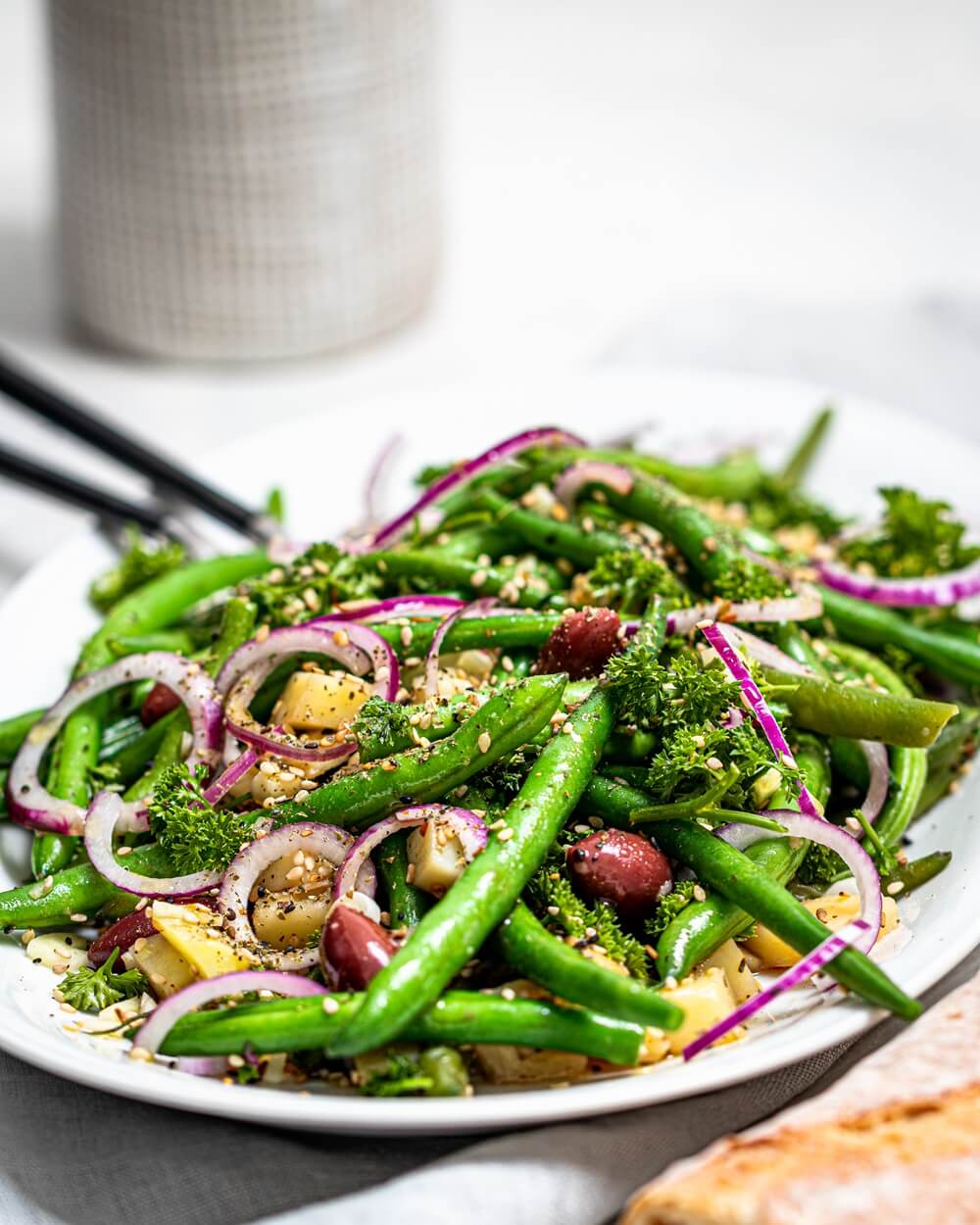 gesunder buschbohnen salat