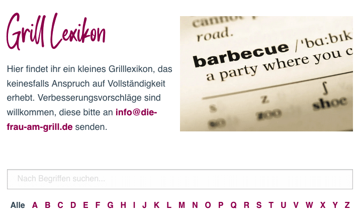 Grill Lexikon Bild