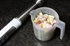 gruene currypaste selber machen - zutaten puerieren mit dem zauberstab