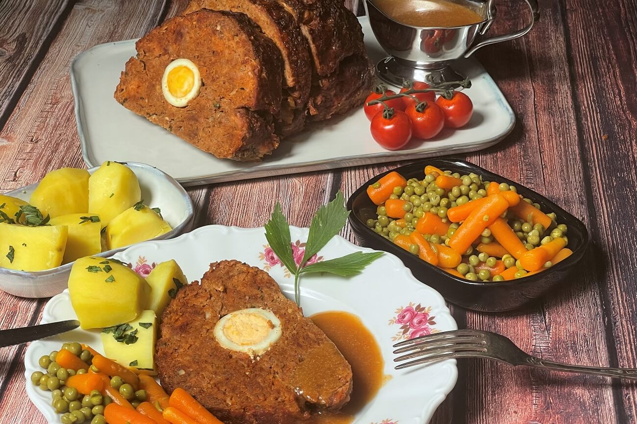 hackbraten mit ei - falscher hase