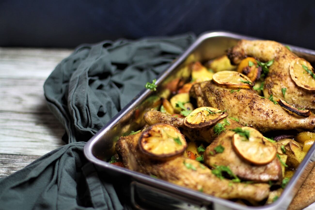 Hähnchenkeulen im Backofen