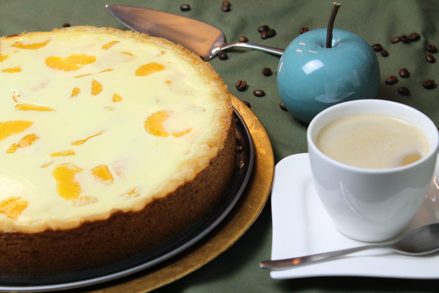 Käsekuchen mit Mandarinen