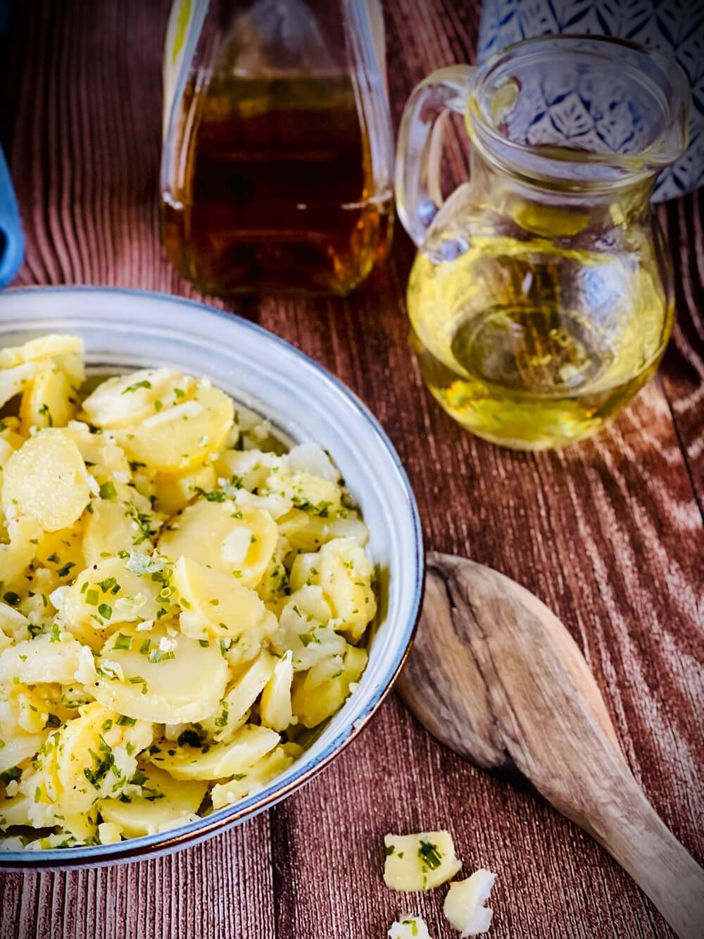 kartoffelsalat mit essig und oel marinade