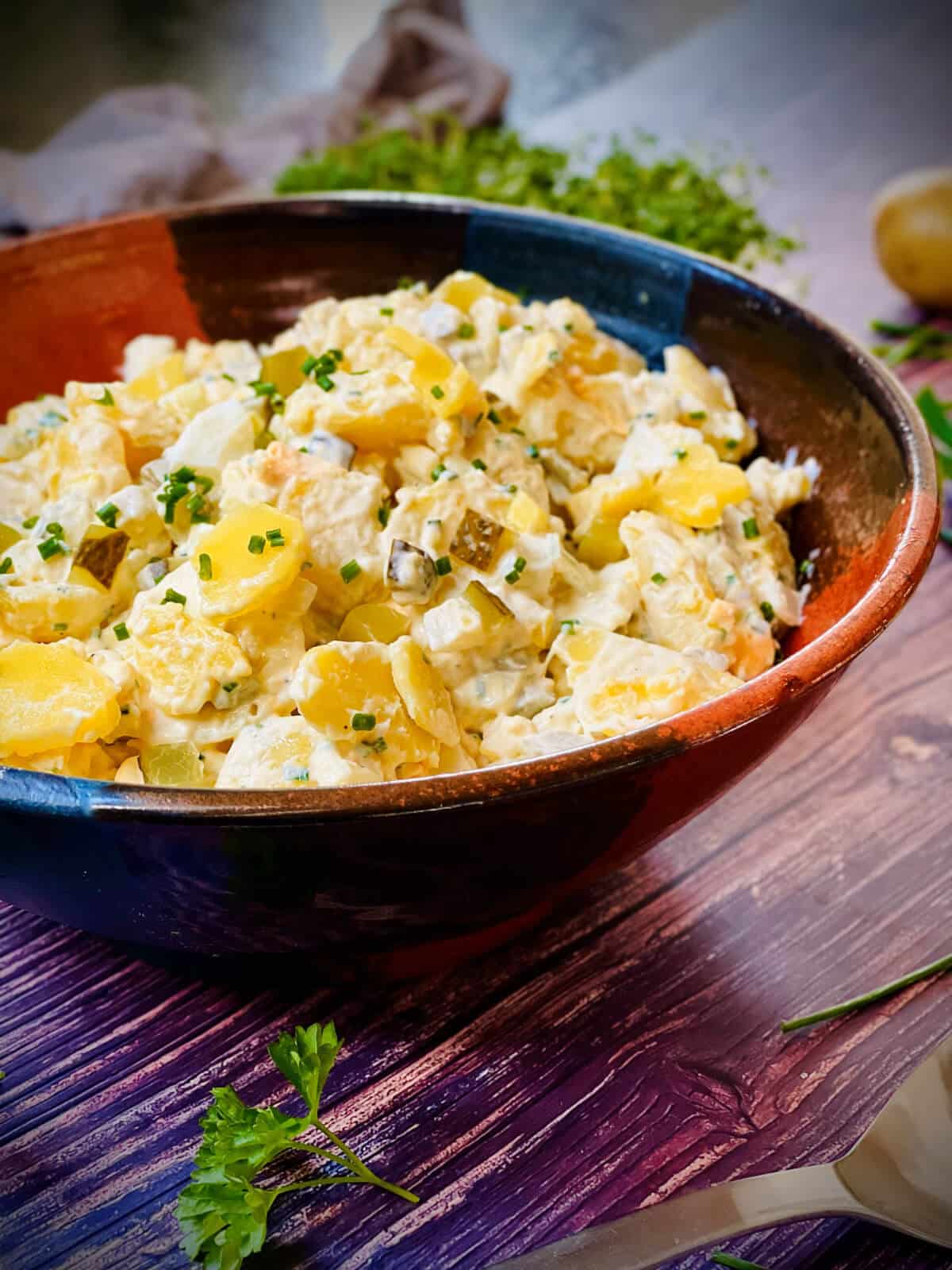 kartoffelsalat mit mayonnaise selber machen