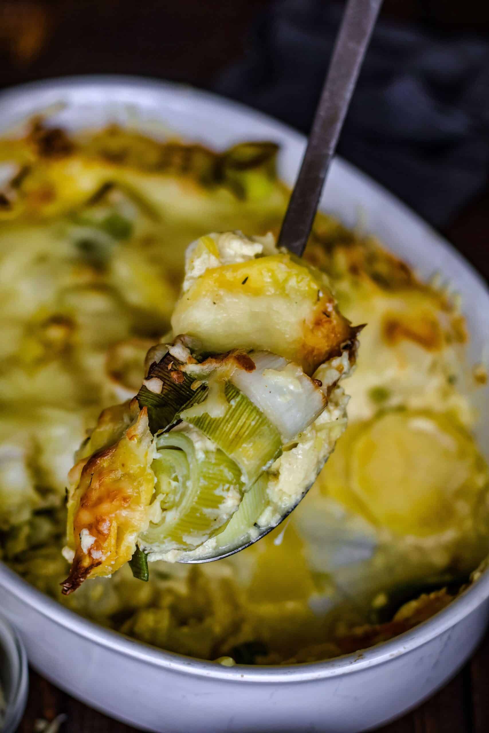 katoffel lauch gratin