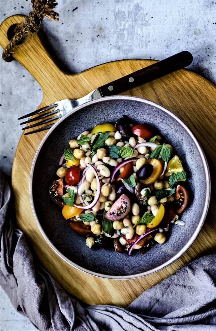 kichererbsen salat einfach - die frau am grill