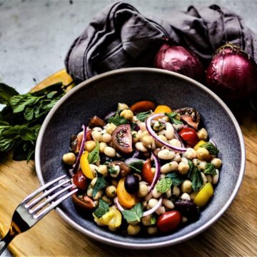 kichererbsen salat rezept - die frau am grill