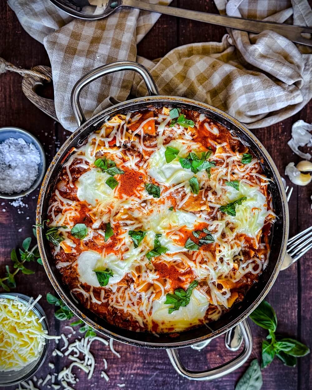 lasagne in der pfanne