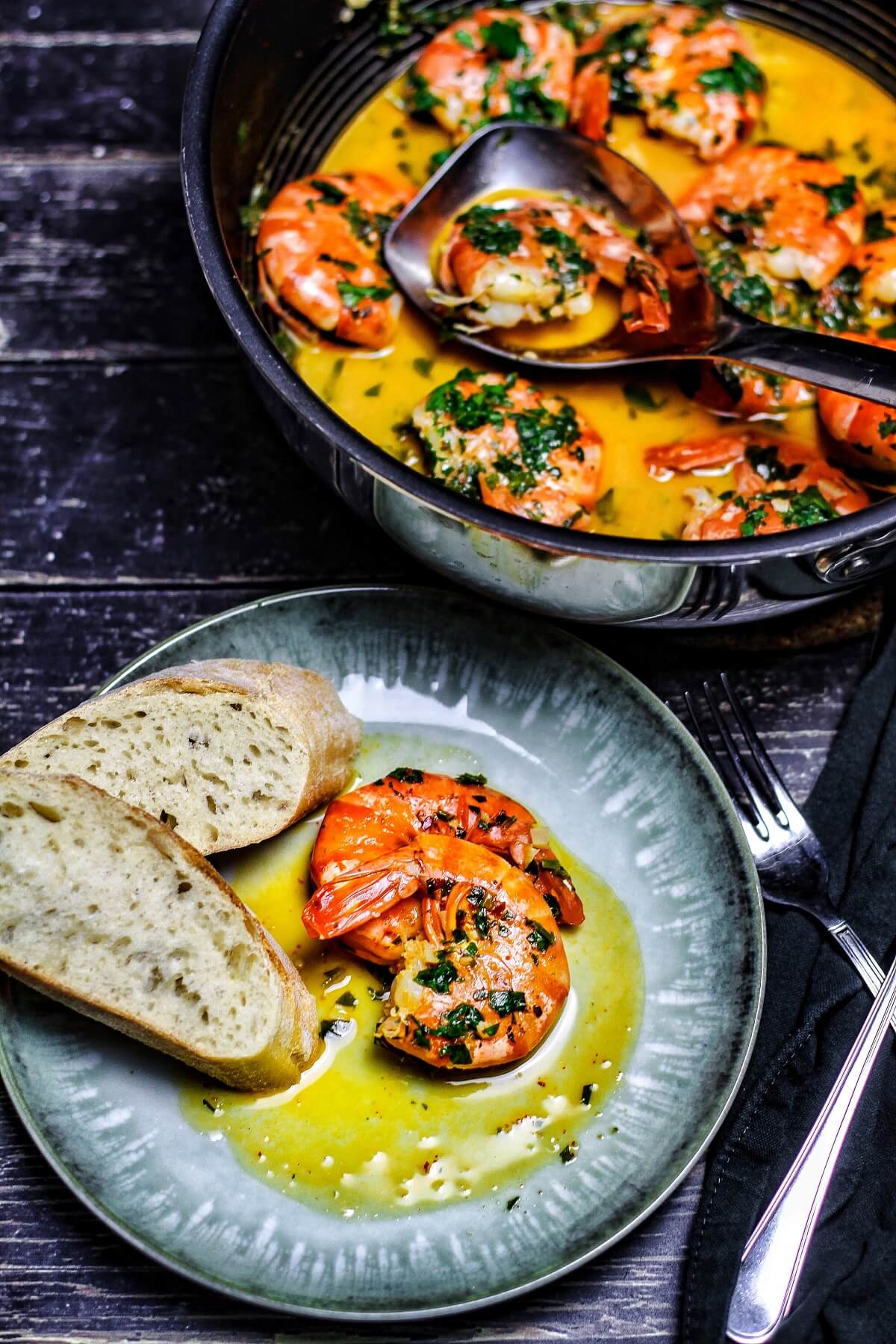 mediterrane garnelenpfanne