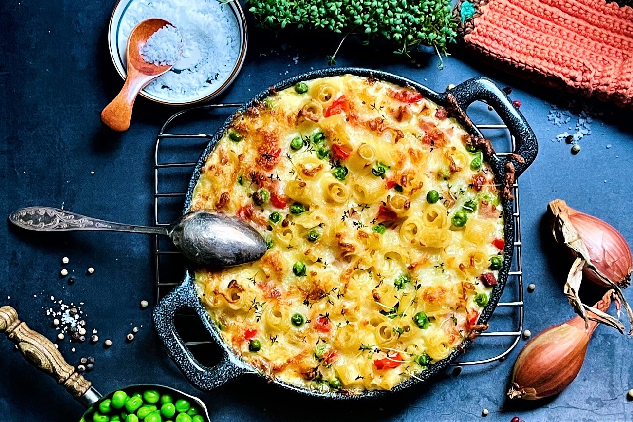 nudelauflauf rezept - die frau am grill