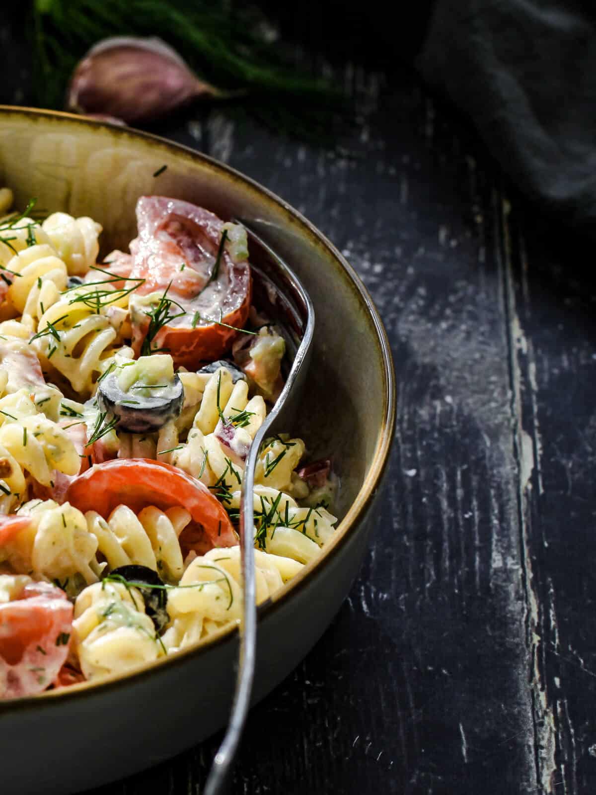 nudelsalat griechischer art